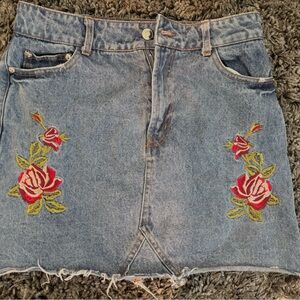 JustFab Blue Denim Skirt